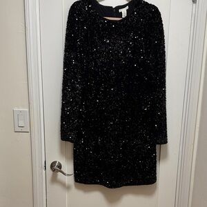H&M Black Sequin Top